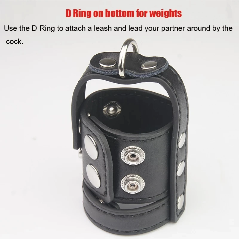 Sex Toys Cock Ring Chastity Cage PU Leather Ball Stretcher Harness Scrotum Sack Chastity Devices Penis Ring for Adults Sex Shop