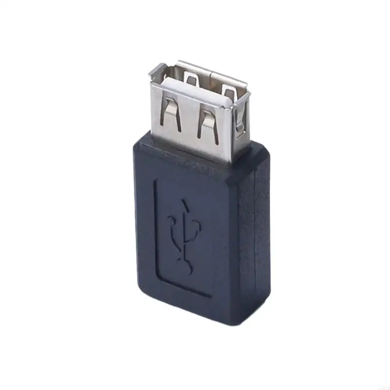 35mm Type C Female to USB 2.0 Female OTG Adapter 5V/3A Charging Capability Black 24BB