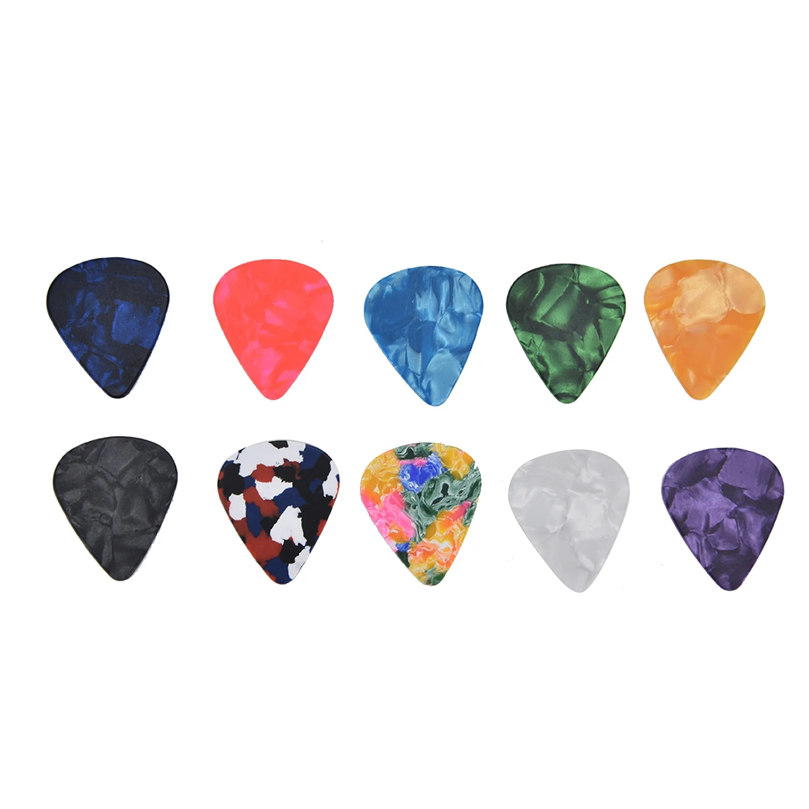 10Pcs Guitar Picks Boost Bass Portable Colorful Retro Cosmic Star Sky Pattern Guitar Pick for Bass Banjo Ukulele0.96mm Black Box