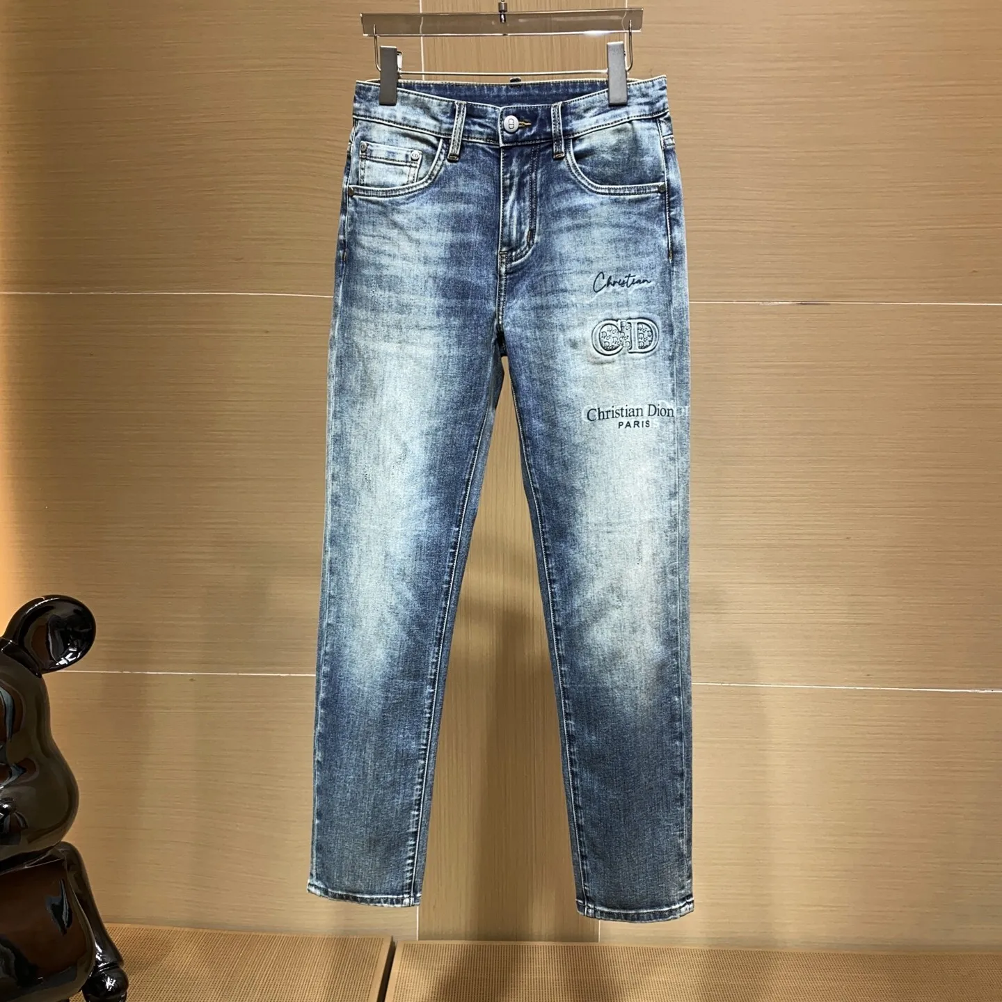 

Spring Summer Men's Slim Fit Straight Leg Jeans Versatile Waed Blue Faion Urban Sle Dstring Closure mid Waist