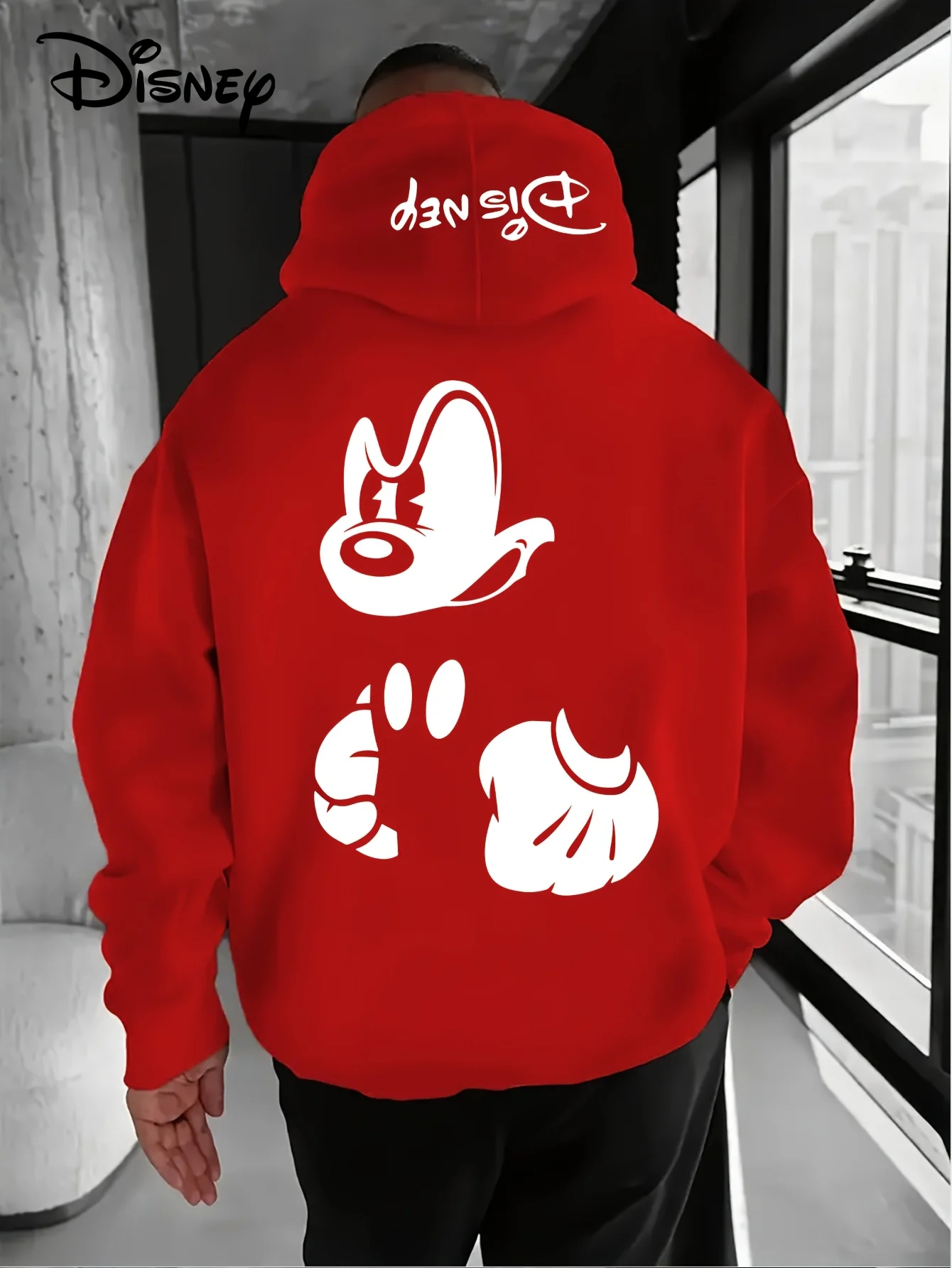 

Мужские толстовки с капюшоном Disney Angry Mickey, женский свитшот, пуловер унисекс, осень-зима, флисовая толстовка с капюшоном для пары, хлопковая куртка большого размера, топ