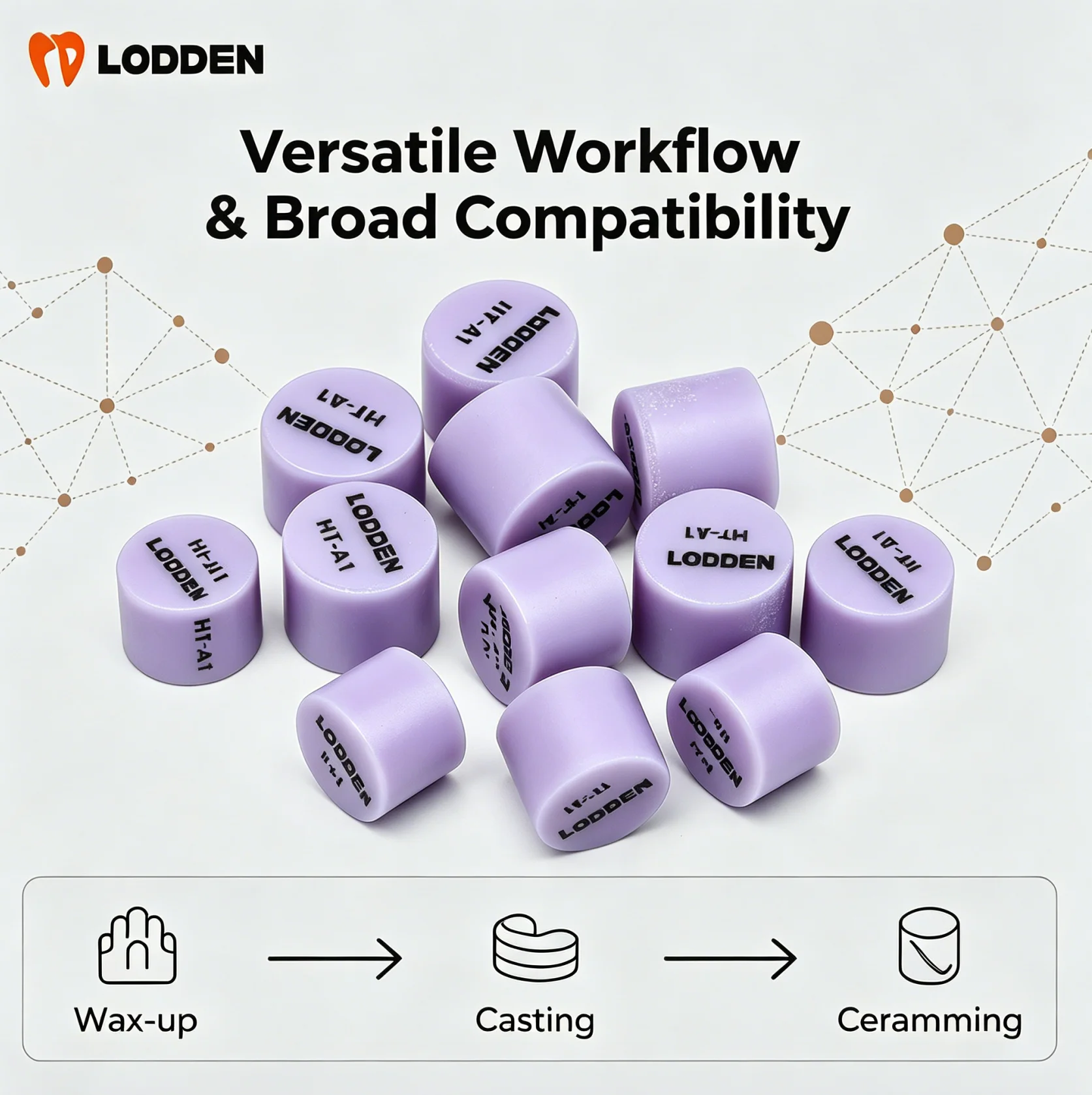 20Pcs  Ingots Press Lithium Disilicate Glass Ceramic Dental Blocks Pressing CAM CAD Purple Lodden Ultra-thin Veneer HT LT MO