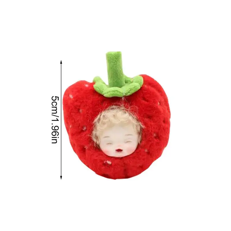 Llaveros de frutas de felpa 3D, accesorios y adornos de frutas vibrantes, colgante Ideal para bolso de monedero, perfecto para niñas