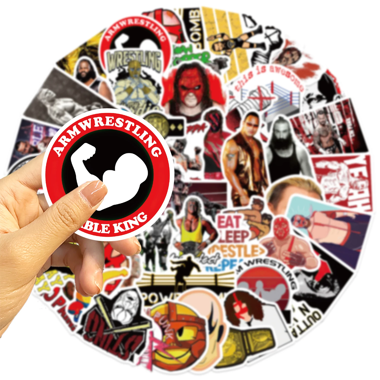 Autocollants de lutte, 50 pièces, décoration de lutte, Scrapbook, bouteille d'eau, ordinateur, Skateboard, bagages, bureau, vacances