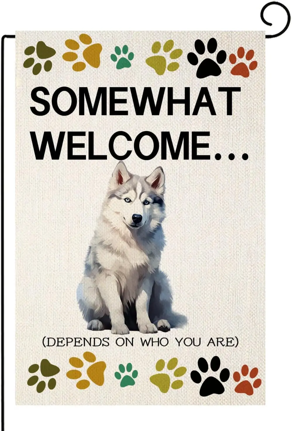 Husky флаг для сада Забавный собачьи садовые флаги в определенной степени приветствуются вертикальные двусторонние украшения для фермерского двора 12x18 дюймов (8246)