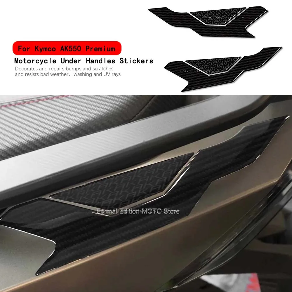 For Kymco AK550 ak 550 Premium 2023 Motorcycle Accessories 3D Epoxy Resin Sticker Motorcycle Under Handles Protective Stickers