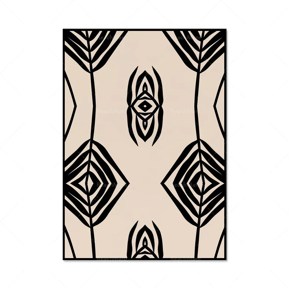 Tribal art prints, Moroccan pattern wall art geometric print posters, modern bohemian abstract prints decorative gifts