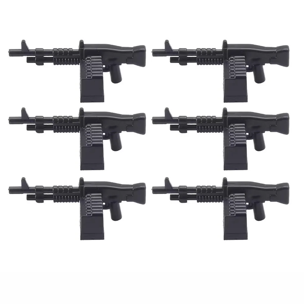 Military Army WW2 Soldiers M3 US Submachine Guns MOC Figures Minifigurine Building Blocks Weapons Guns Parts Mini Bricks Toys