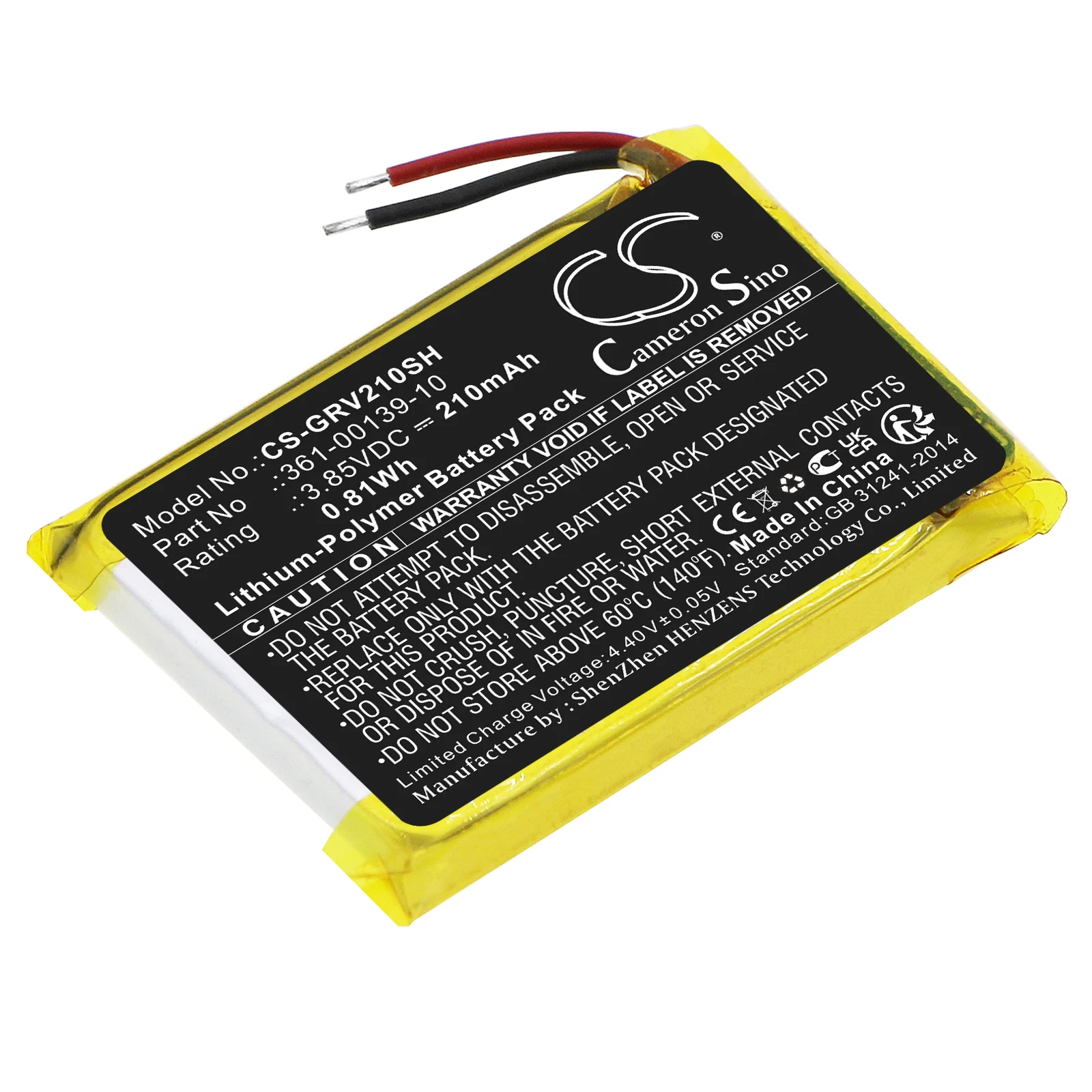 Cameron Sino Smartwatch  Battery For Garmin:Venu 2,361-00139-10,--210mAh / 0.81Wh--Li-Polymer--3.85V