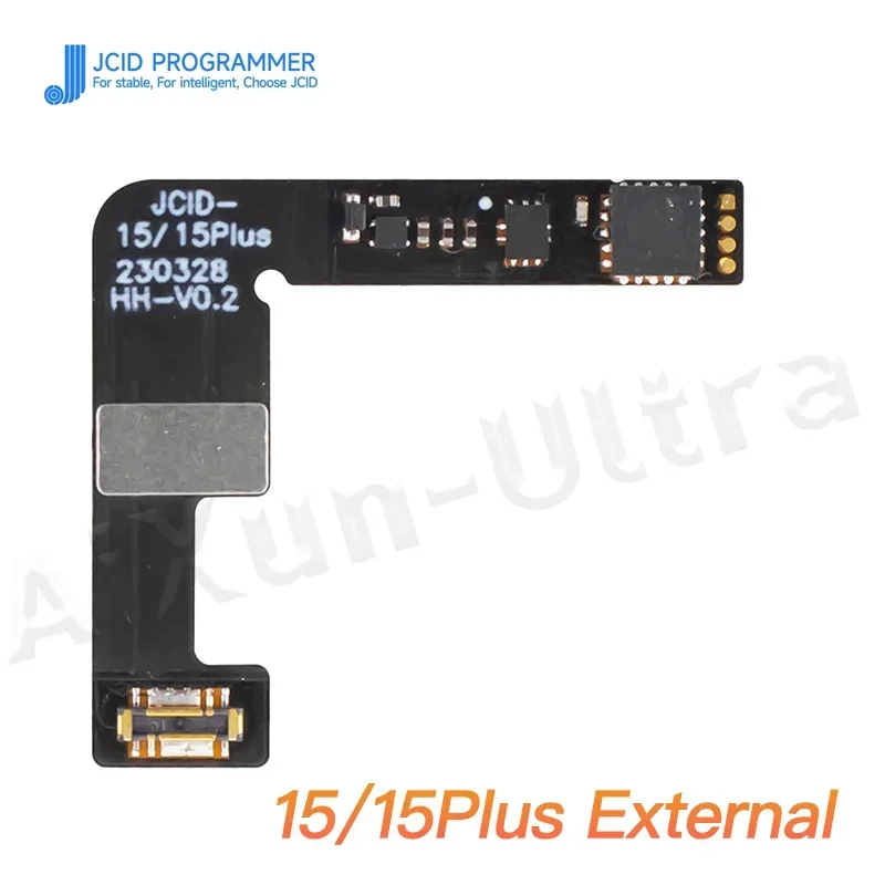 JCID Kabel Flex tetap baterai untuk IPhone 11 to15 Pro Max Mini Programmer V1SE eksternal Tag Tail on Adaptor pengganti daya