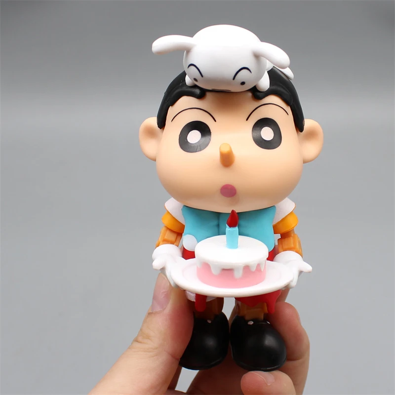 13.5cm Crayon Shin Chan Cosplay Pinocchio Anime Cute Action Figure Model Statue Collection decorazione Desktop ornamento giocattoli regalo