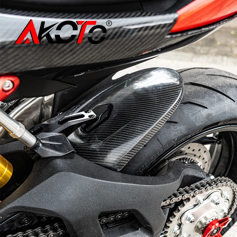 ل QJMOTOR SRK سوبر 921 SRK921 Super921 اكسسوارات دراجة نارية الكربون الخلفي درابزين قطعة من نسيج عجلة العانقة سبلاش غطاء حماية