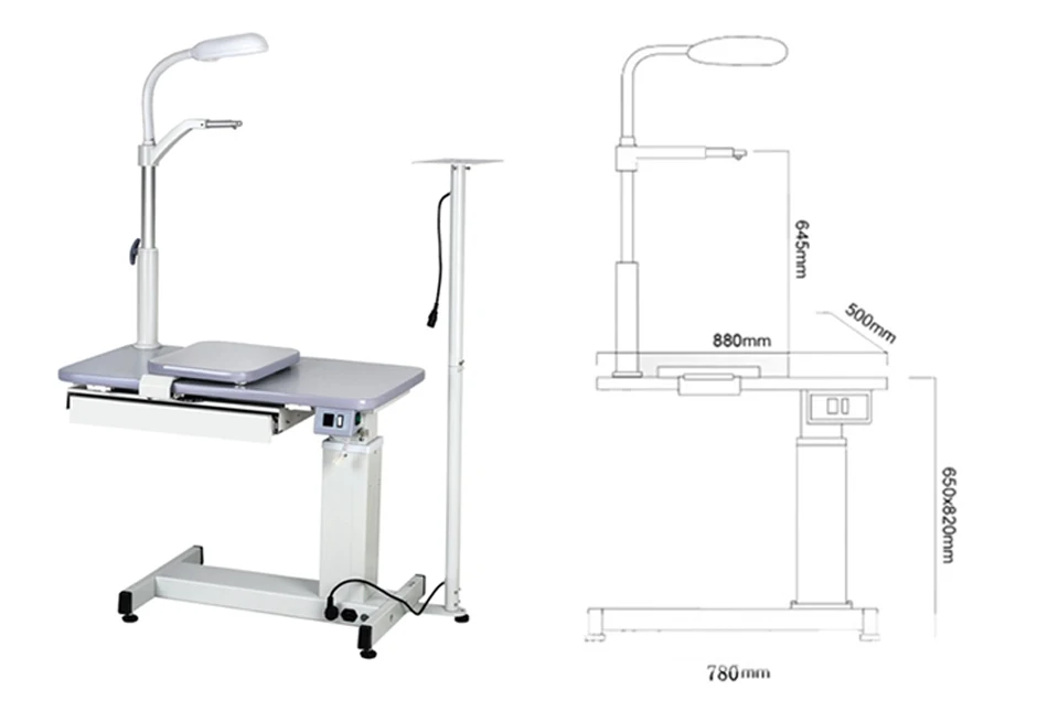 Aist Ly-180A Hot Sale Most Economic Combined Table Ophthalmic Combination Table and Chair Unit