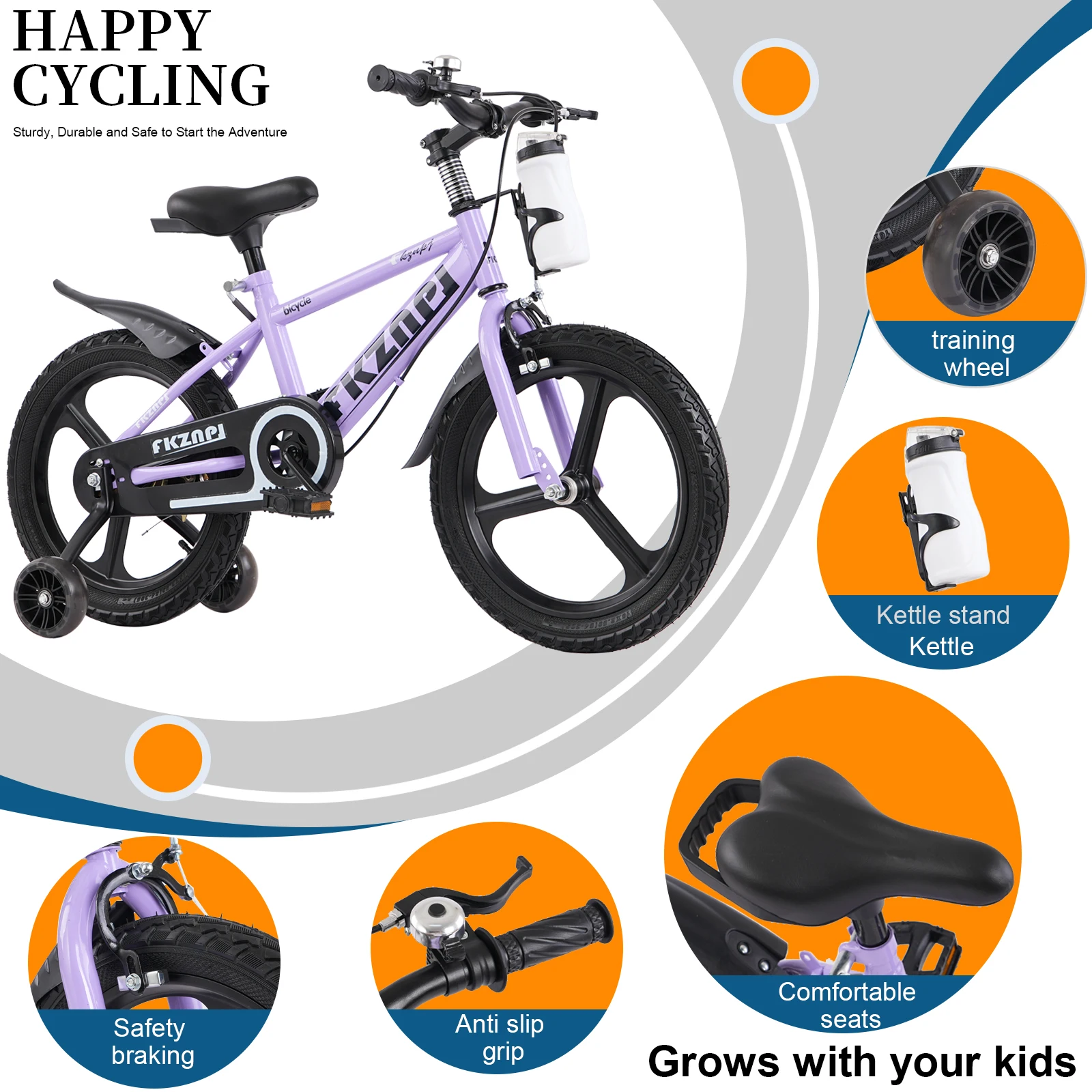 Kids Bike with Training Wheels - Kids Outdoor Ride On ulasan dan harga