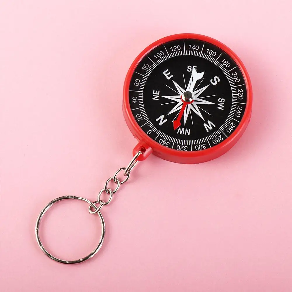 

Outdoor Camping Pocket Compass Keychain Hiking Climbing Mini Compass Pendant Random Color Navigation Tools Car Key Pendant