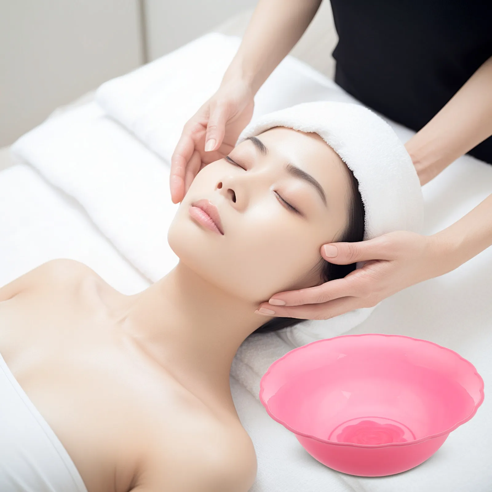 

3Pcs Face Wash Basin Round Plastic Portable Facial Washing Bowl Beauty Salon Spa Cleaning Tub Wash Basin Round Washbasin