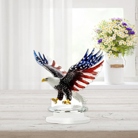4th of July Decoration American Flag Decor Red White Blue Eagle Figurine Gnome Ornament for Desktop Home Holiday