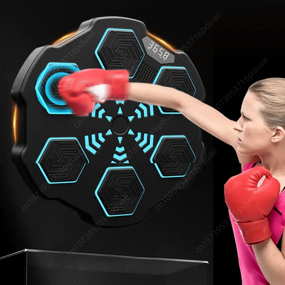 Music Boxing Machine Electronic LED Boxing Wall Target Fun Gift Home Training Dynamic Boxing Wall Fitness Equipment