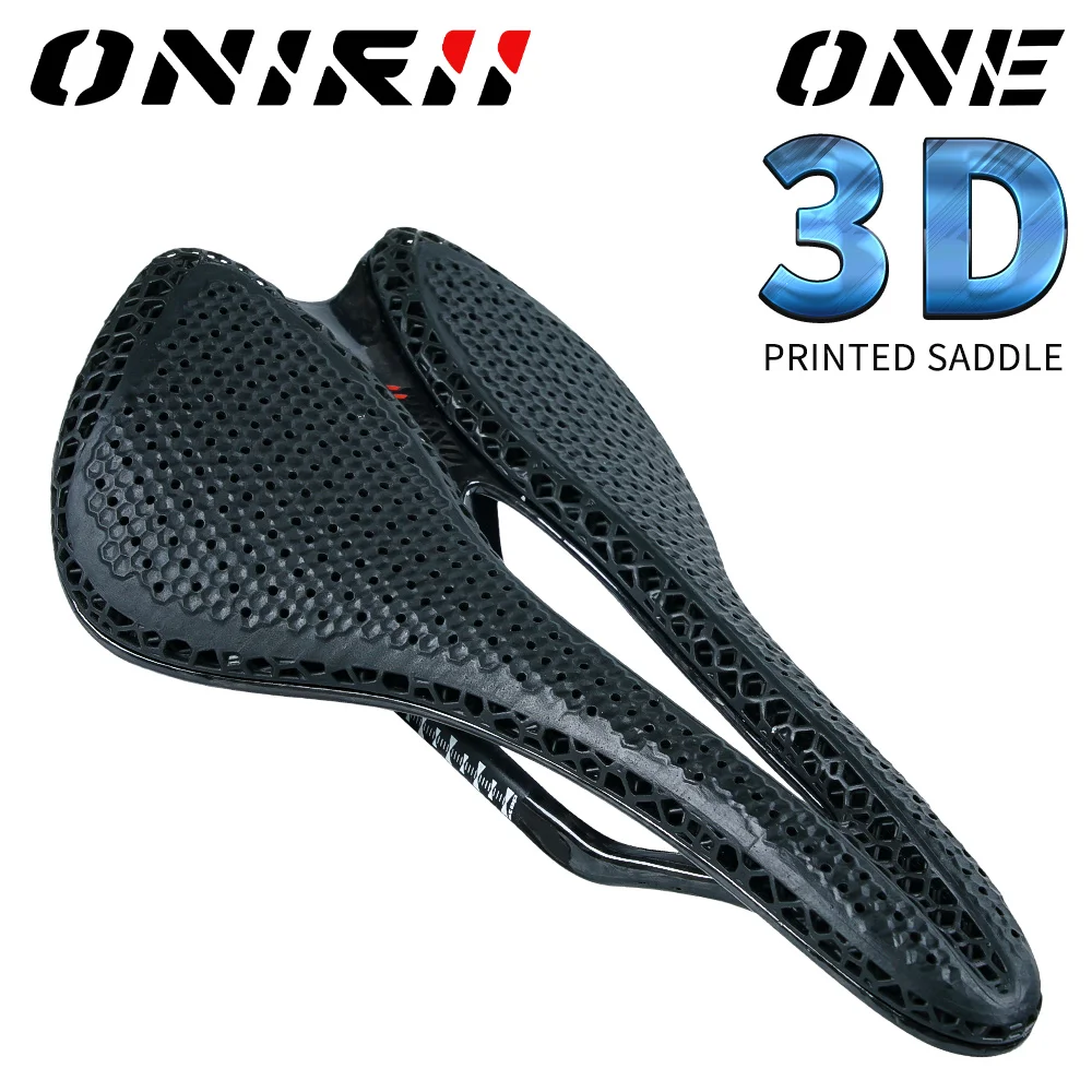 ONIRII Carbon Bike Saddle 3D Printed Cushion Riding Seat Shockproof Lightweight for MTB/ Road / Gravel / TT /Folding Bicycle NEW