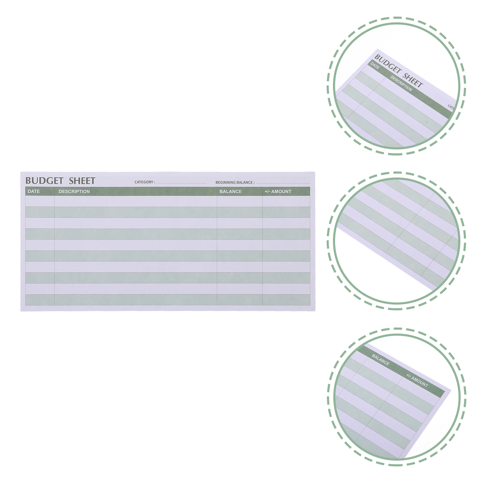 50 ورقة من أوراق الميزانية اليومية المحمولة لمدير النقود وإكسسوارات المكاتب المنزلية واستبدال أوراق الميزانية #4