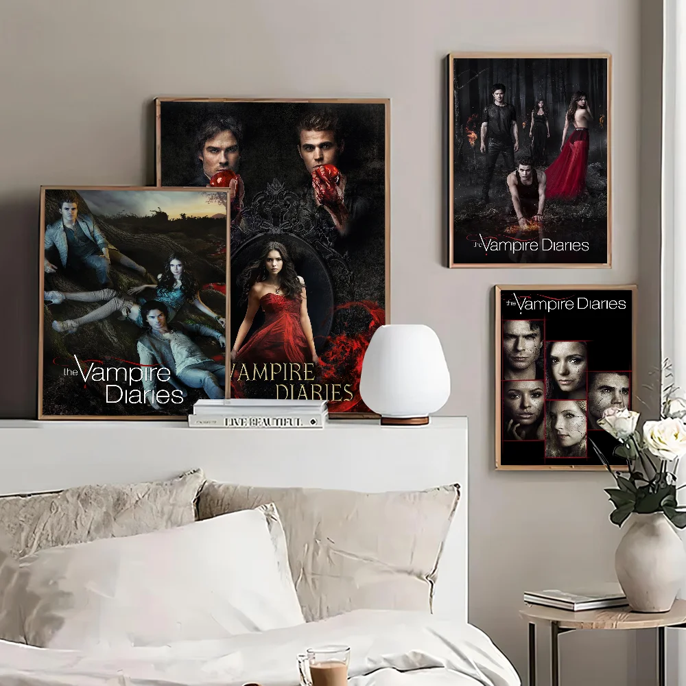 

The Vampire Diaries Poster Self-adhesive Art Poster Whitepaper Prints Posters Artwork Aesthetic Art Wall Painting