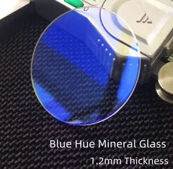 28-37.5mm Blue Hue Single Domed 1.2mm Thick Mineral Watch Glass Round Crystal Magnifying Len for Watch Repair YZC212