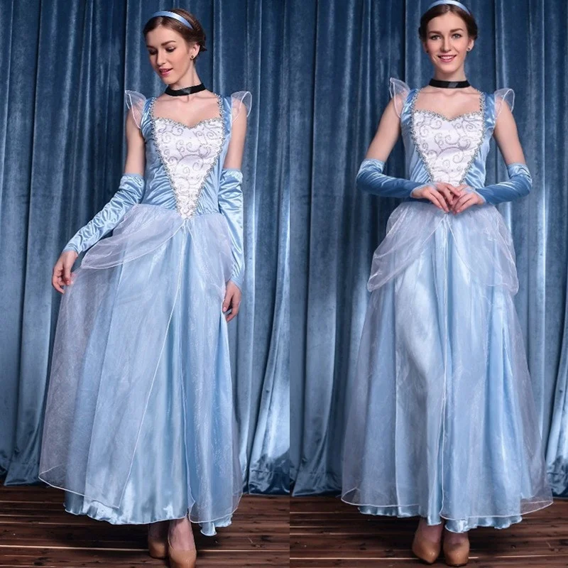 Halloween Blauw Elsa Princ Hof Koningin Kostuum Toneelvoorstelling Traditionele Chinese Dameskleding Nationaal Podium...