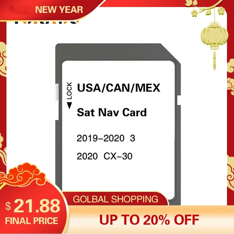 

2022 for Mazda 3 CX30 Car Update Maps North America 2022 Version Navigation 8GB SD Card GPS System Sat Navi Free Shipping