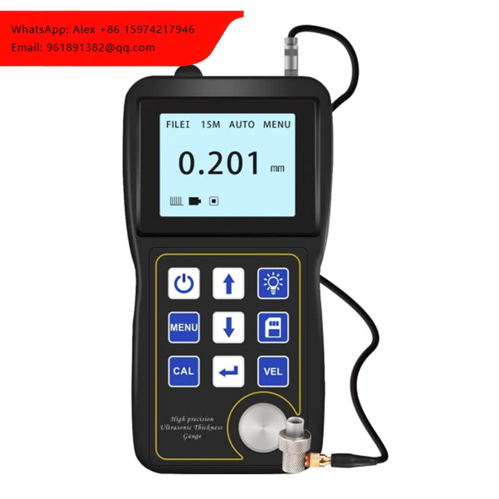 KT380 Ultrasonic Thickness Gauge Digital Thickness Meter Measurement Range 0.15-20mm