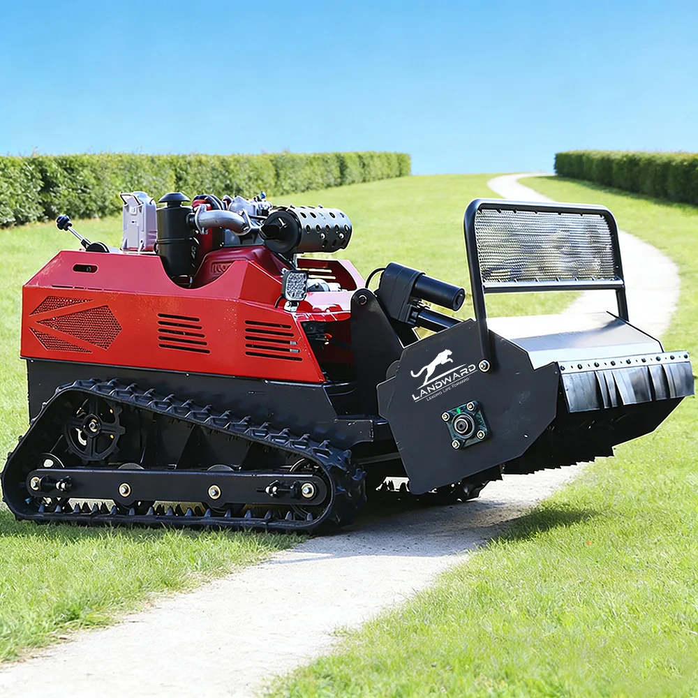 Cortacésped con Control remoto sobre orugas personalizado, Robot inalámbrico inteligente, máquina cortadora de césped, Mini cortacésped CE para todo terreno, venta