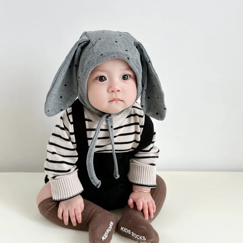 

Baby Bunny Ear Hat Soft Breathable Infant Head Protection Cap Outdoor Sun Hat for Toddler Girl Casual Soft Infant Rabbit Ear Hat