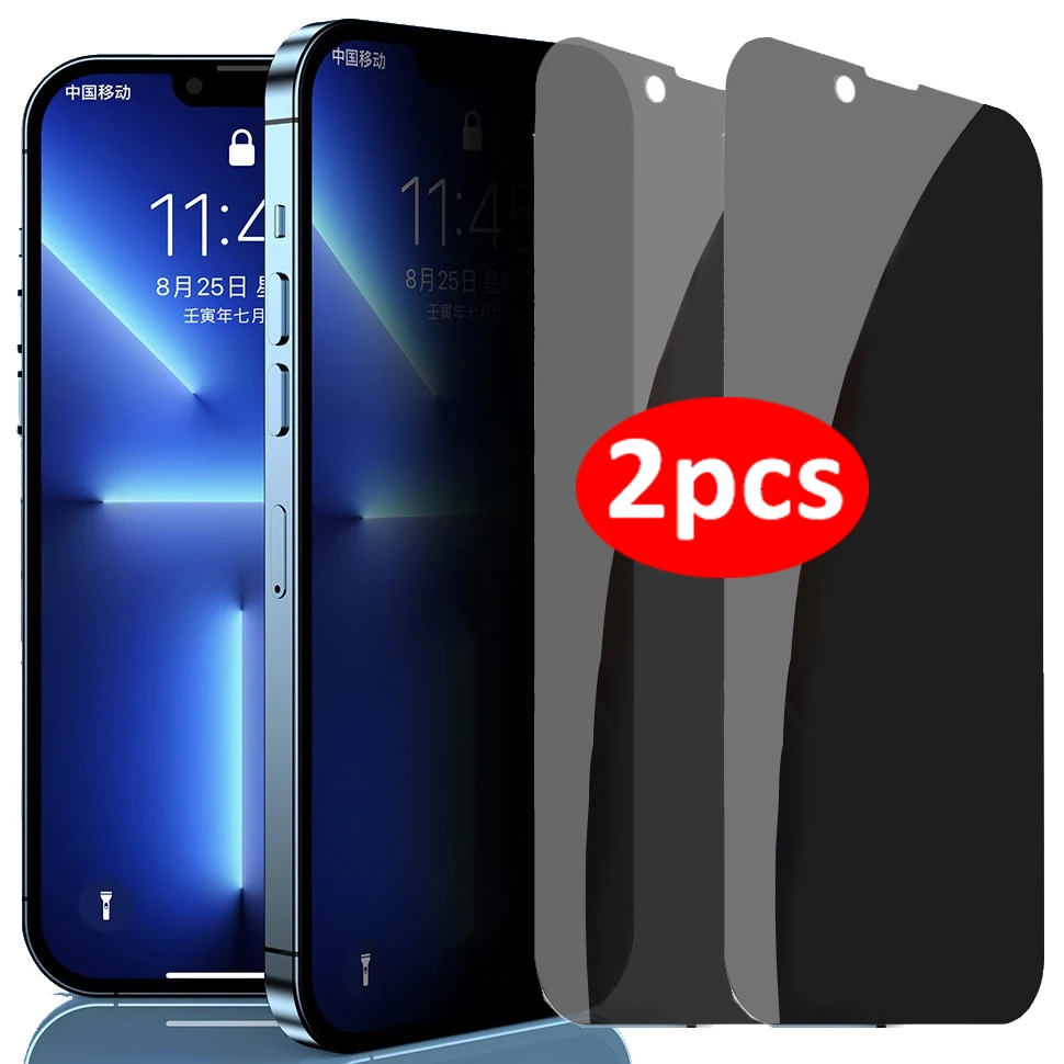 1-2Pcs Privacy Screen Protector Glass for IPhone 14 Pro Max 12 13 11 Anti-spy Tempered Glass Film for IPhone X XS XR 7 8 Plus