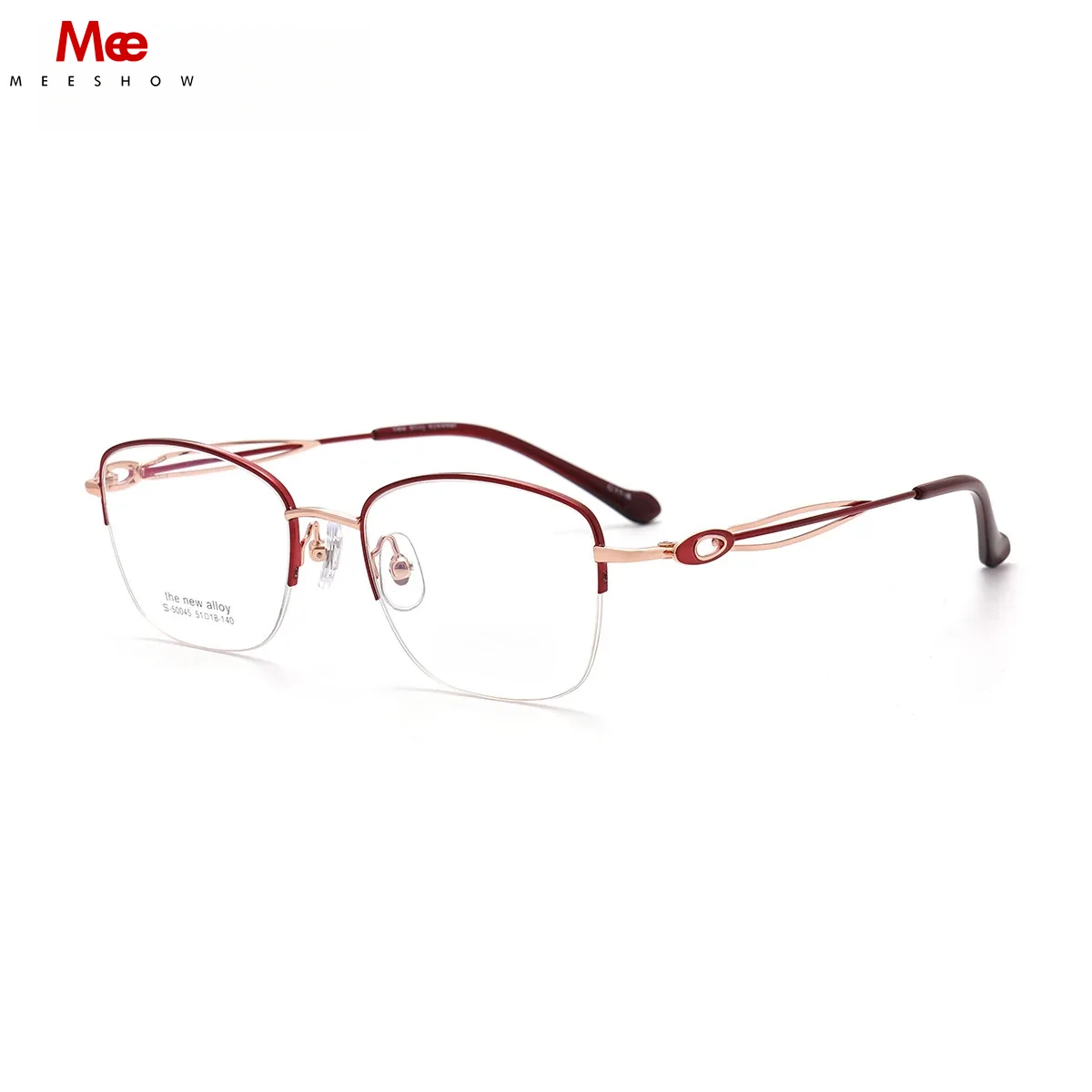 Meeshow Fashion New Design Women's Reading Glasses Anti-Blue Light Chic Glasses with Customized Prescription 50045