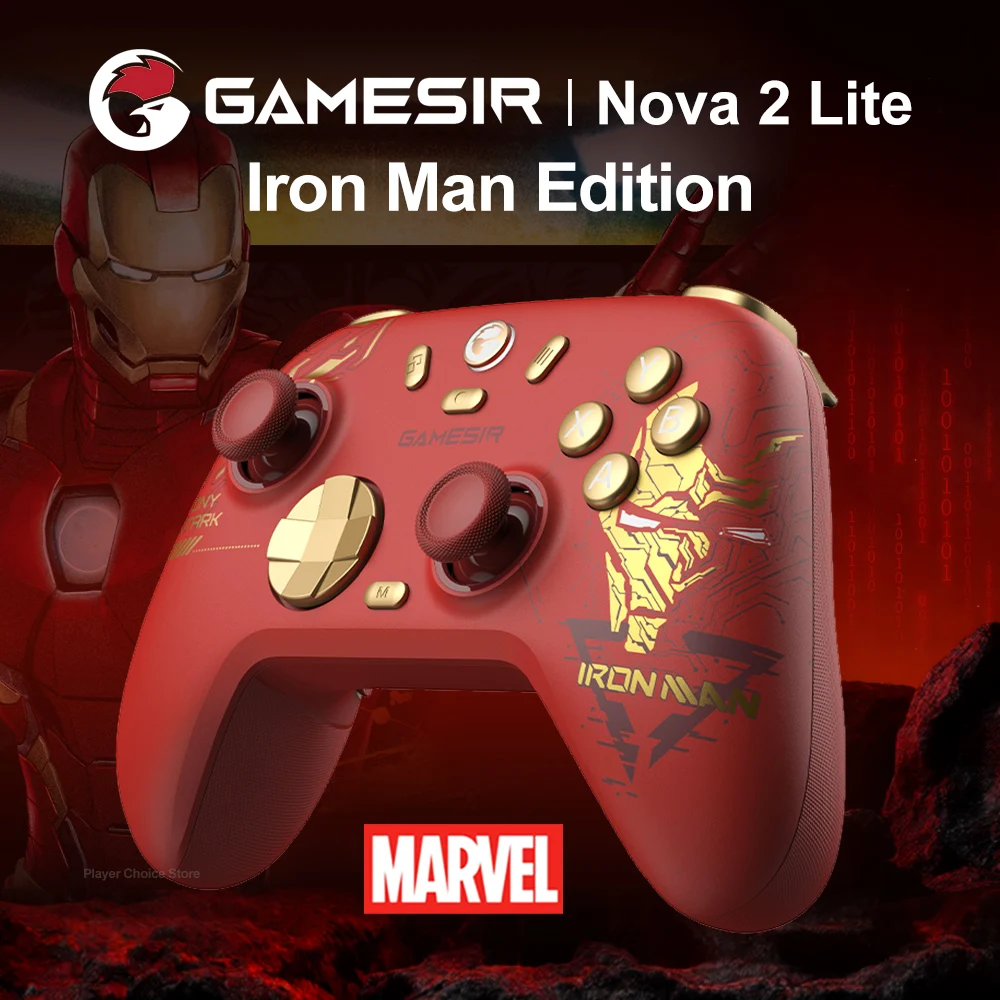 GameSir Nova 2 Lite Iron Man Edition PC Gamepad Wireless Controller for Windows iOS Android Mobile Steam Switch 2&1 Controle