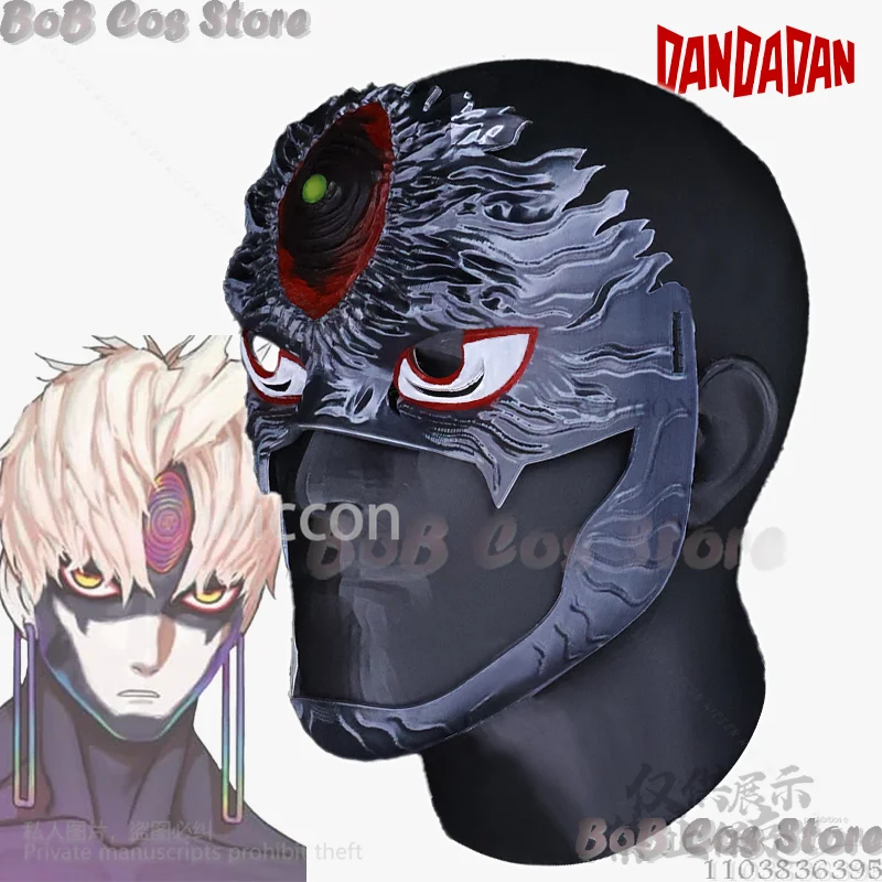 Anime DAN DA DAN Jin Enjoji Cosplay 3D Hard Plastic Make Cos Half Face Halloween Christmas Costume Props Accessories Customized