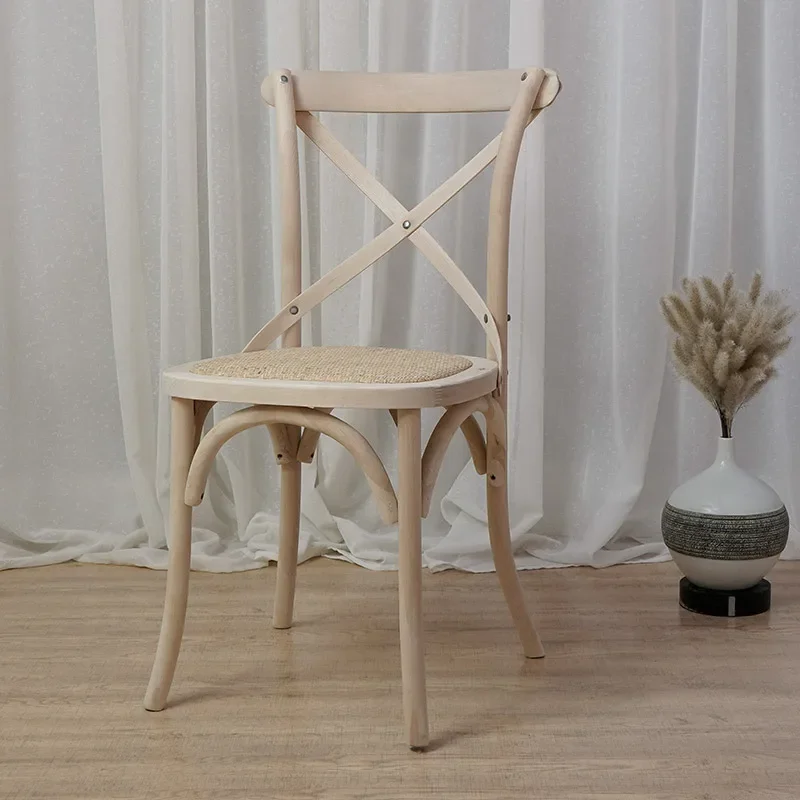 Solid wood chairs, dining  minimalist household forked , retro , Nordic restaurant