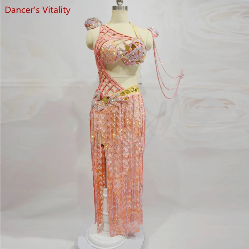 Women Proffesional Bellydance Costume Cusomzied Adult Children Belly Dance Performance Clothes Dress Female Oriental Outfit