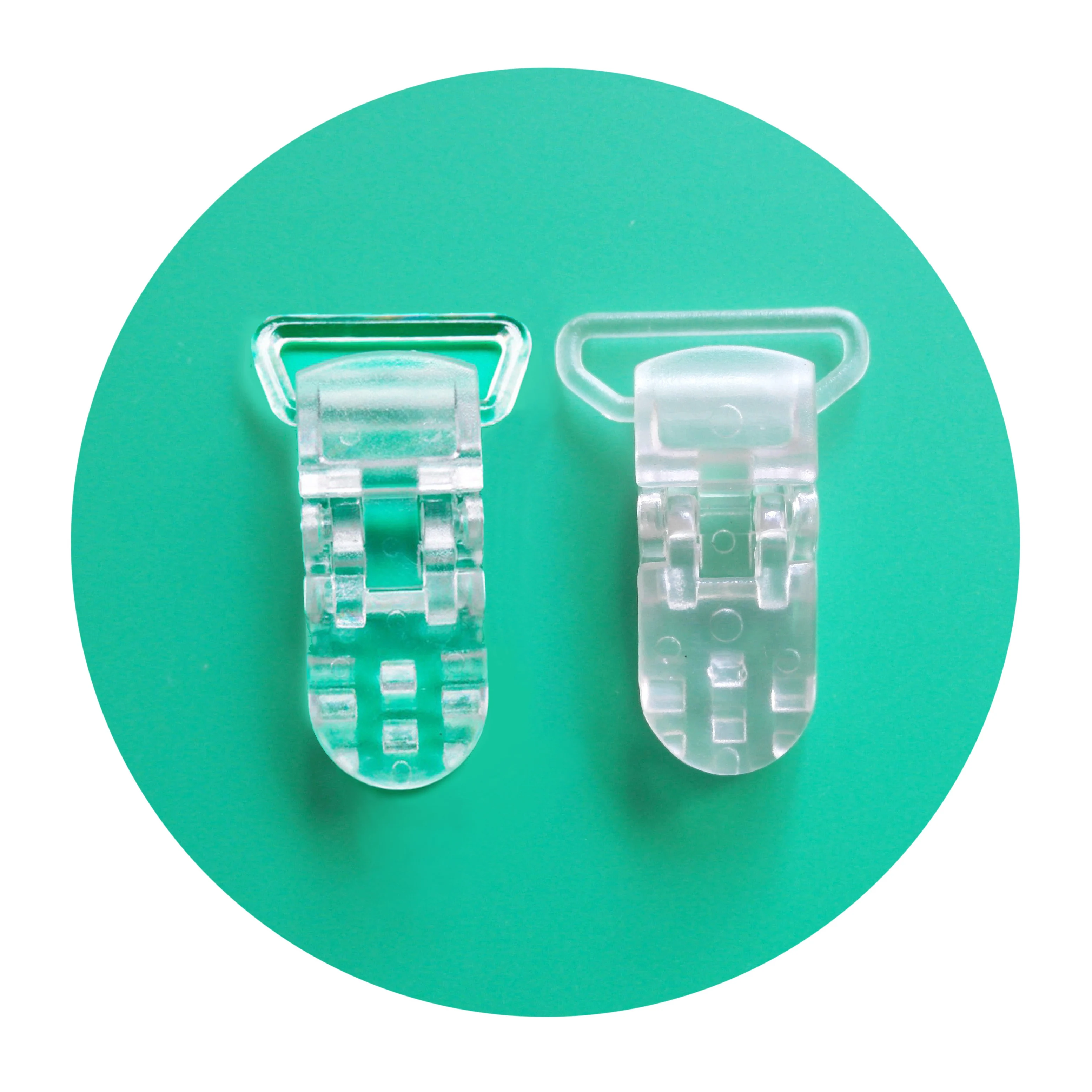 

50Pcs Transparent Clear Plastic Pacifier Clip For Pacifier Soother/ Dummy / Nuk / MAM/ Toy Holder /Suspender clips 20 mm / 25 mm