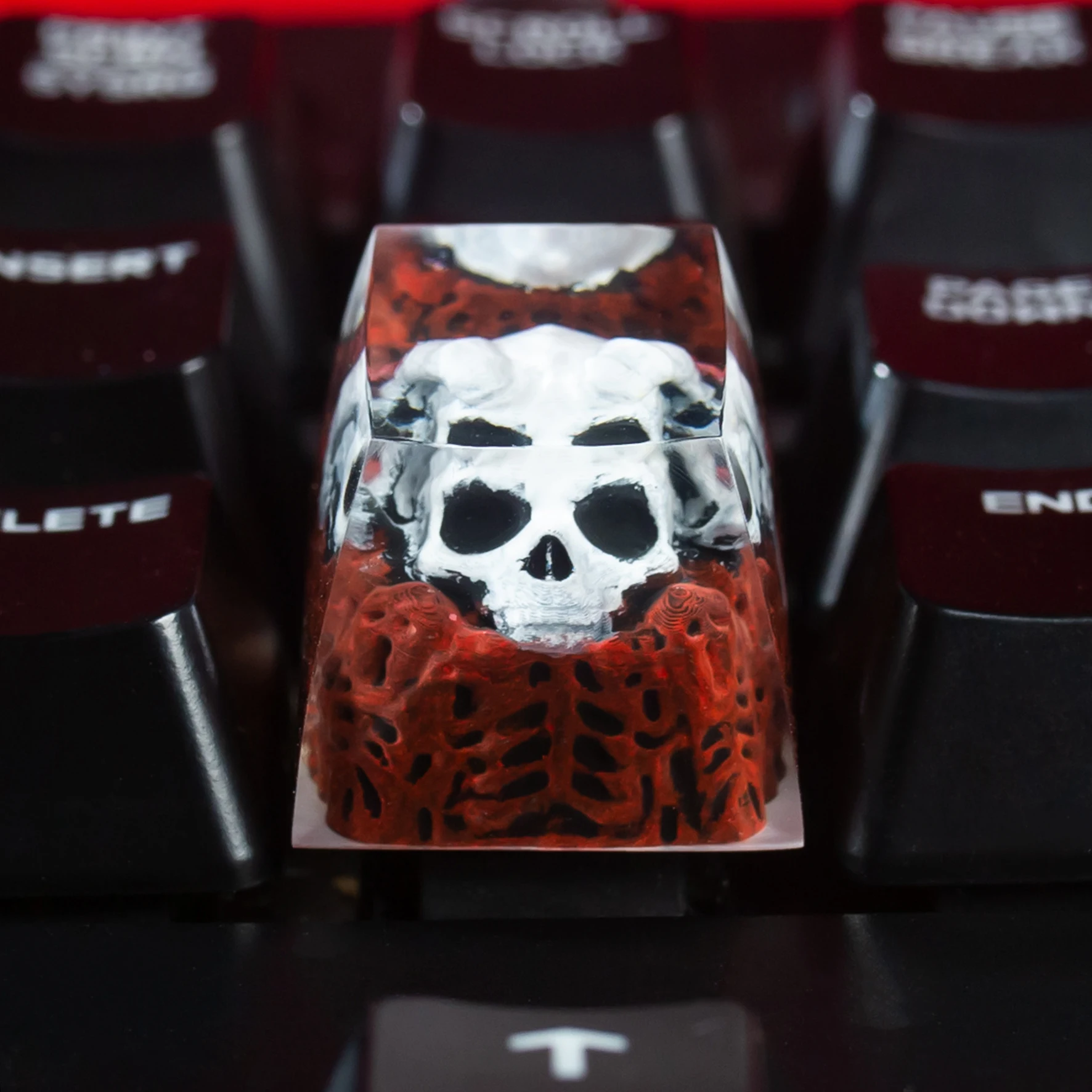 STJORNEX Handmade Resin Artisan Keycap Crimson Abyss 1U ESC Gothic Custom Keycap Compatible with Cherry MX Mechanical Switches