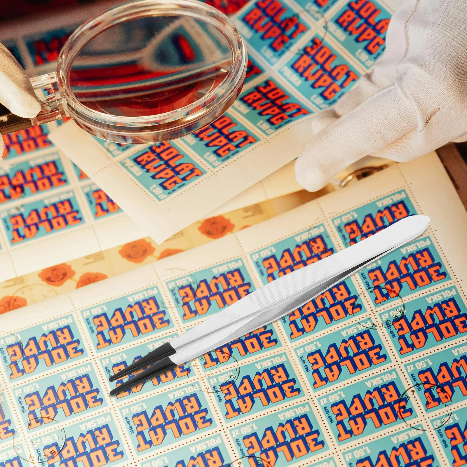 Pinzette in acciaio inossidabile Pinze artigianali lunghe per la raccolta di timbri per ciglia Scrapbook Fiori secchi Elettronica Hobby Precisione