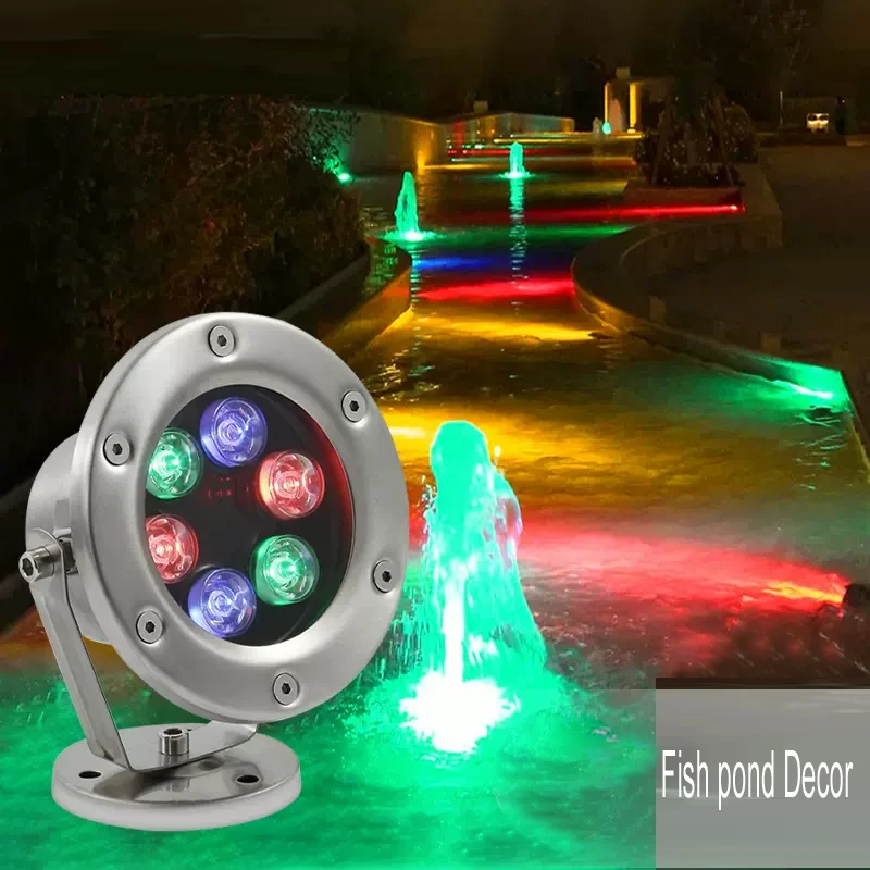 Rockery Fish Pool Underwater Spotlights Buried Fountain Waterproof Landscape Light 12V Swimming Natatorium Lamp Aquarium Pond