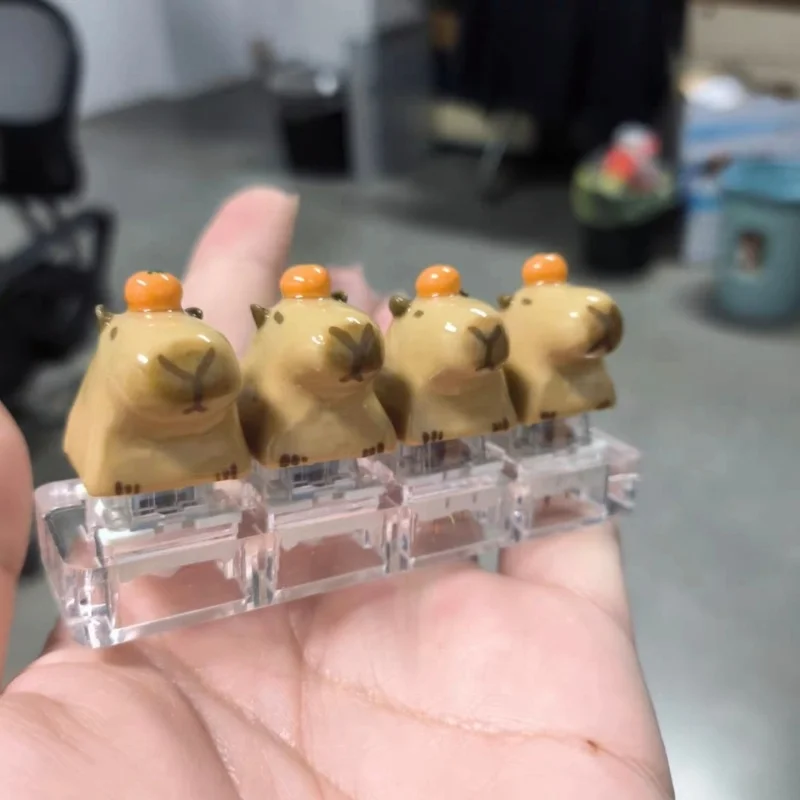 Cute Capybara Keycap Anime Key Cap 3d Resin Keyboard Cap Custom Kawaii Key Cap For Mechanical  Creative Keyboard Accessoriesgift