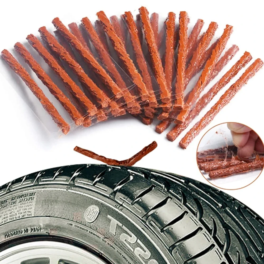 100/200PC Bike Tire Repair Strips Tubeless Seal Strip TyrBikee Puncture Rubber Strip Plug Bicycle Tire Repair Accessories
