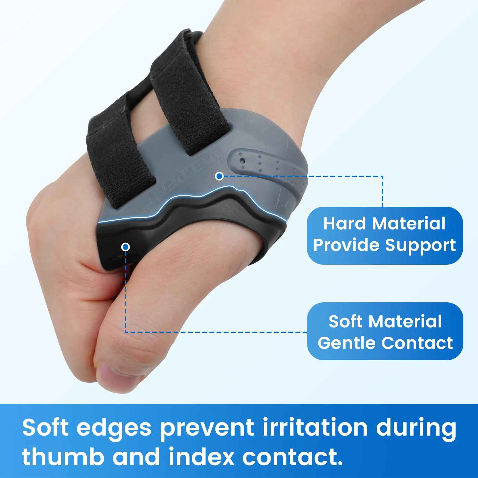 VELPEAU CMC Thumb Brace for Basal Thumb Arthritis and Osteoarthritis Pain, Thumb Basal Joint Splint Stabilizer for Men Women