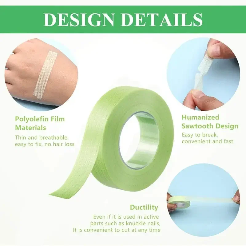 5pcs Eyelash Extension Tape Makeup Breathable Easy to Tear Micropore Tape Professional Grafting False Lashes Tools 0 Stimulation