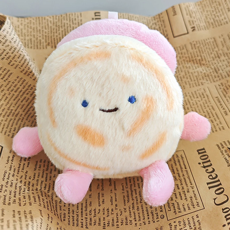 Creative Cute Xi'an Pink Roujiamo Plush Dolls Soft Ragdoll Keychain Pendants Girly Bag Hanging Ornaments Stuffed Toys Kids Gifts