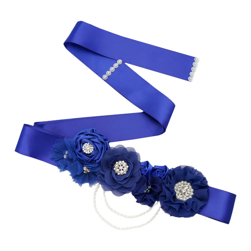 

1 шт. Свадебный пояс с жемчугом и стразами, украшенный цветами, аксессуар для свадебного платья, изящный блестящий декоративный пояс для вечеринок, женский