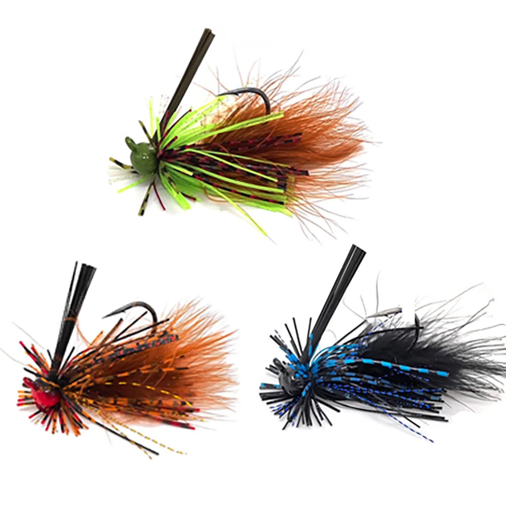 Mycena 7G/10G spinnerbait Weedless crankbait  fishing lure chatterbait Rubber Jig Hook with Silicone Skirt for Trout Perch Bass