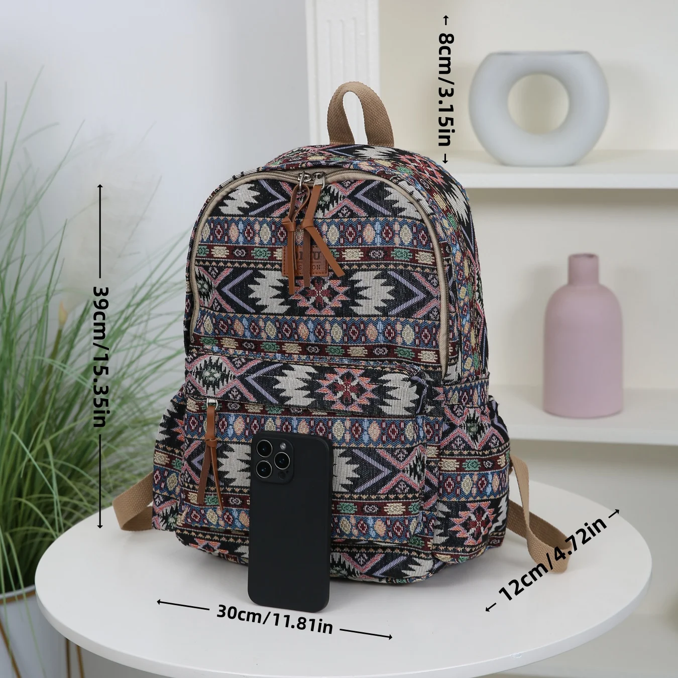 سميكة المطرزة النسيج حقيبة السفر السيدات سعة كبيرة حقيبة كتف حقيبة مدرسية حقيبة الأمتعة حقيبة كمبيوتر محمول نمط العرقية