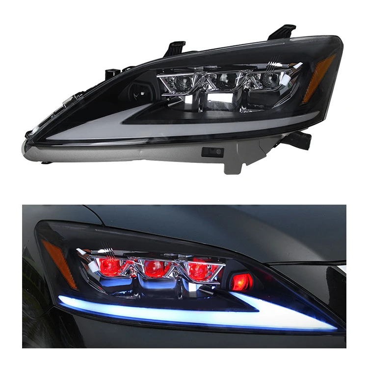 

Upgrade 3 eye triple beam LED headlight head front light lamp Assembly for LEXUS ES240 ES350 2006-2012 plug and play Accessories